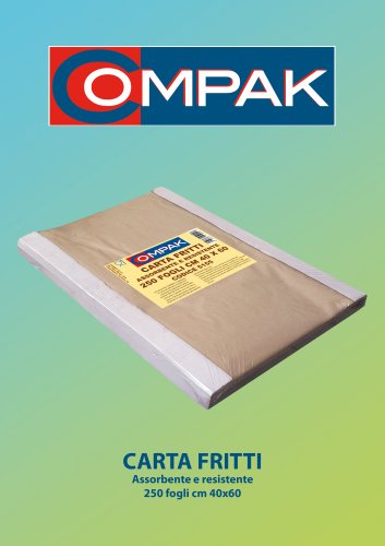 SMA GROUP: carta assorbente per fritti misura 40 x 60 cm, 250 fogli a  confezione